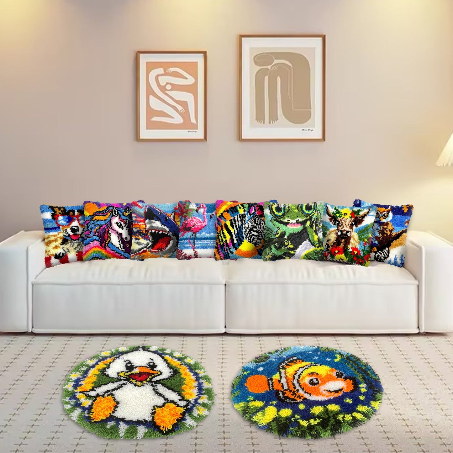 Fascinating Aurora - Latch Hook Pillow Kit