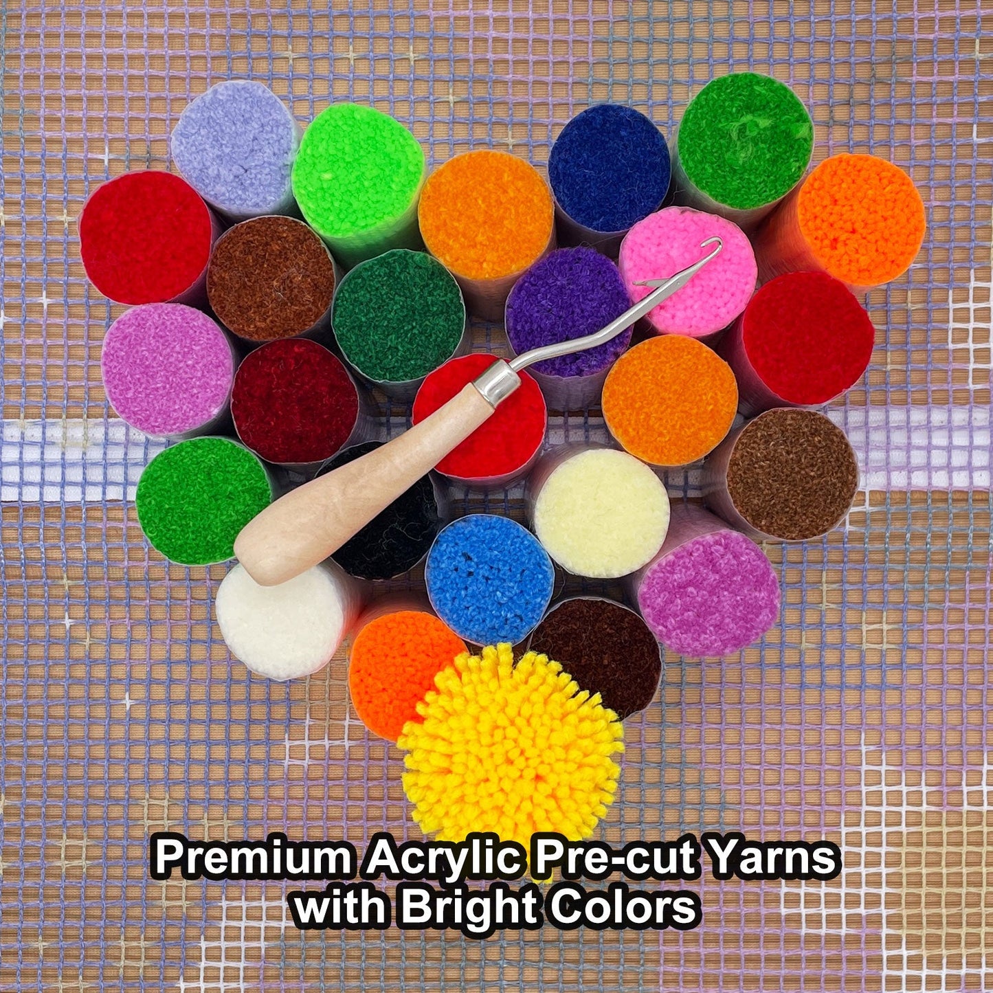 Tulips Rug Latch Hook Kits for Beginners