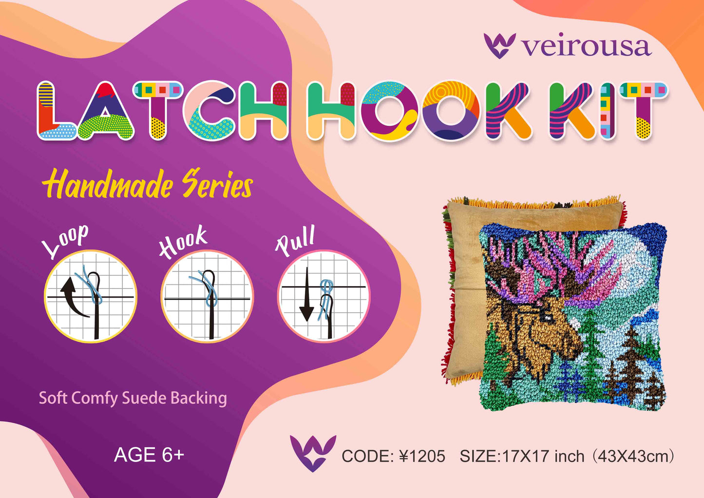 Moonlight Moose - Kit de almohada con gancho