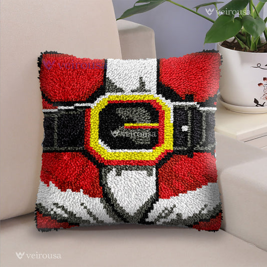Santa Belt - Latch Hook Pillow Kit