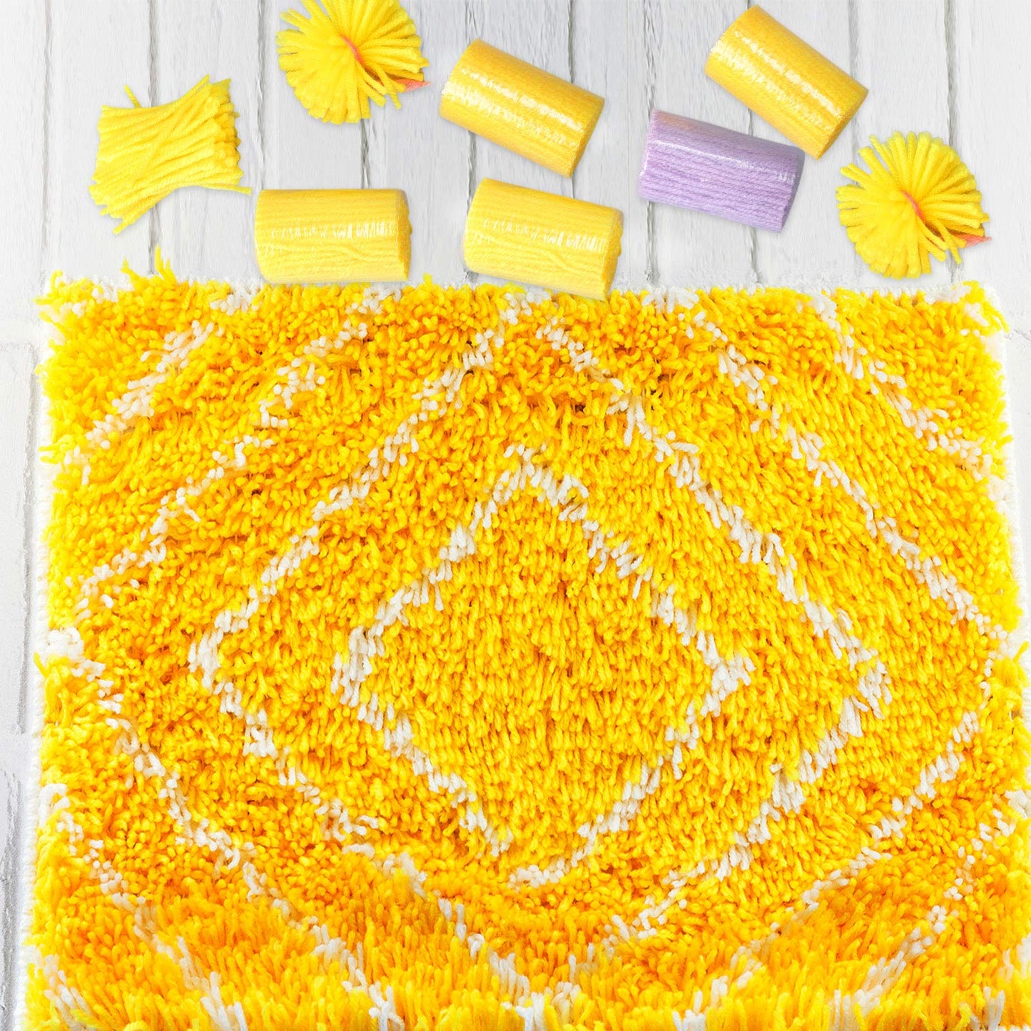 30 Pcs 15 Colors 4-Ply Latch Hook Pre-cut Yarn for DIY Craft Projects