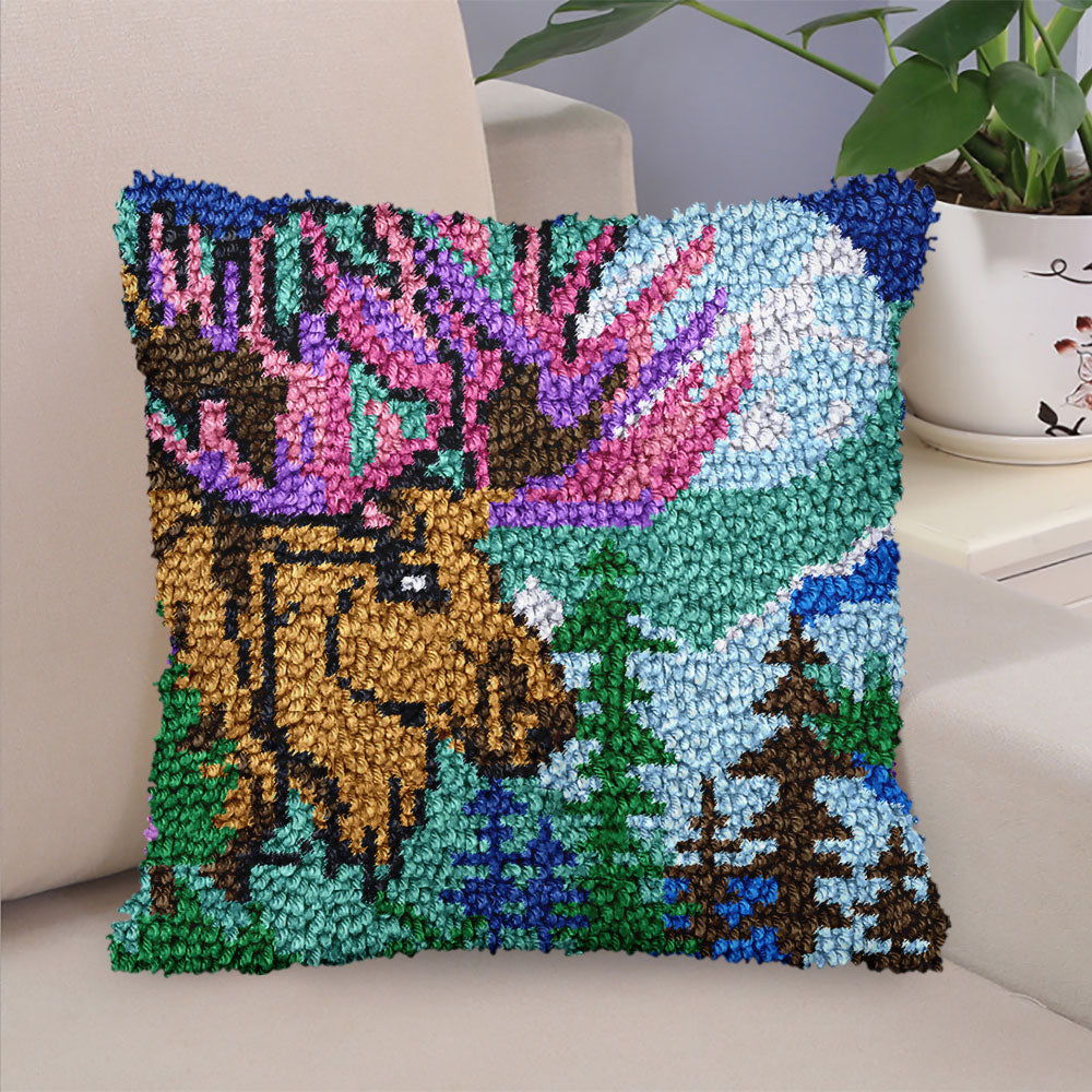 VEIROUSA Animals Latch Hook Pillow Kit for Adults, Beginners and Kids