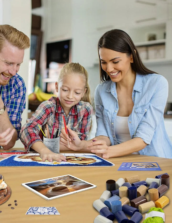 No.1 Mom Latch Hook Pillow Kit for Adult, Beginner and Kid