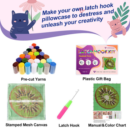 Fruit Design Latch Hook Pillow Kit