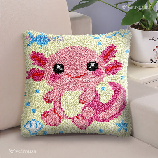 Axolotl - Latch Hook Pillow Kit