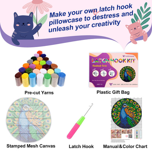 Axolotl and Coral Latch Hook Rug Kit