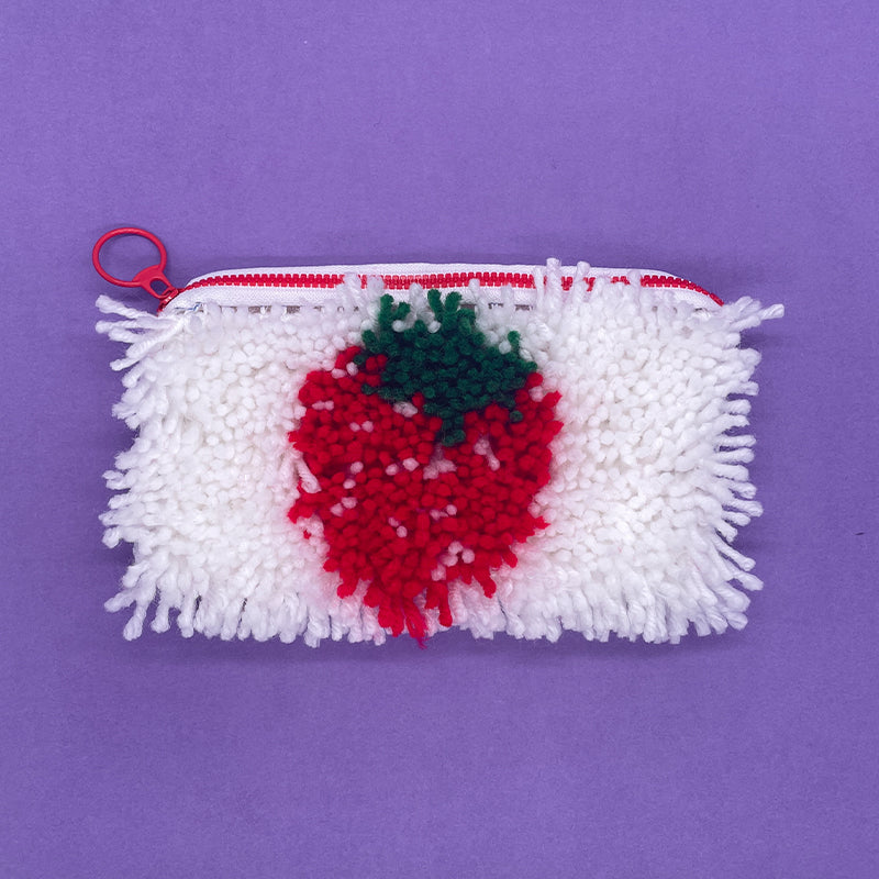 Strawberry, Banana and Heart - Pencil Case Latch Hook Kits