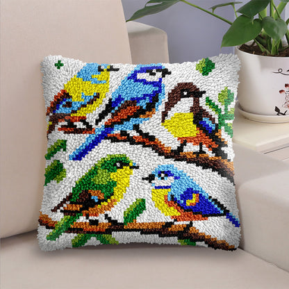 Five Sparrows Latch Hook Pillow Kit