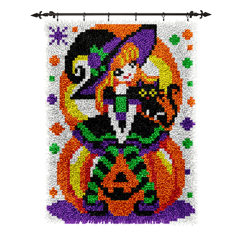 Halloween Wanda Witch - Latch Hook Rug Kits