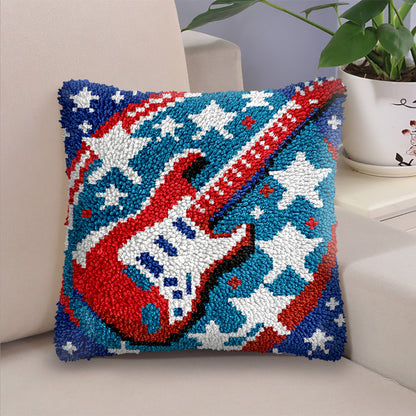 Guitar Latch Hook Pillow Kit