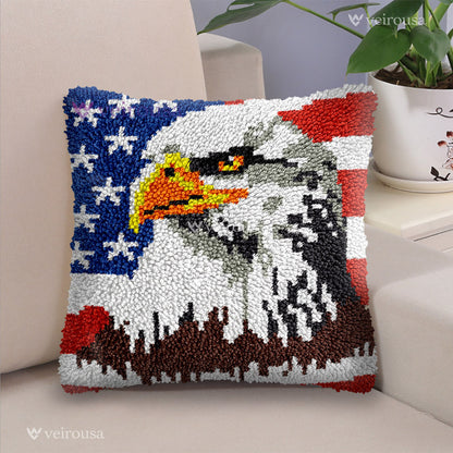 American Eagle Latch Hook Pillow Kit