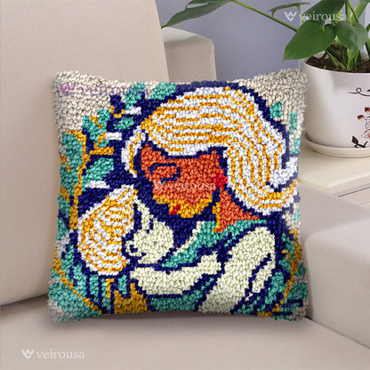 A Kind and Gentle Mother Latch Hook Pillow Kit