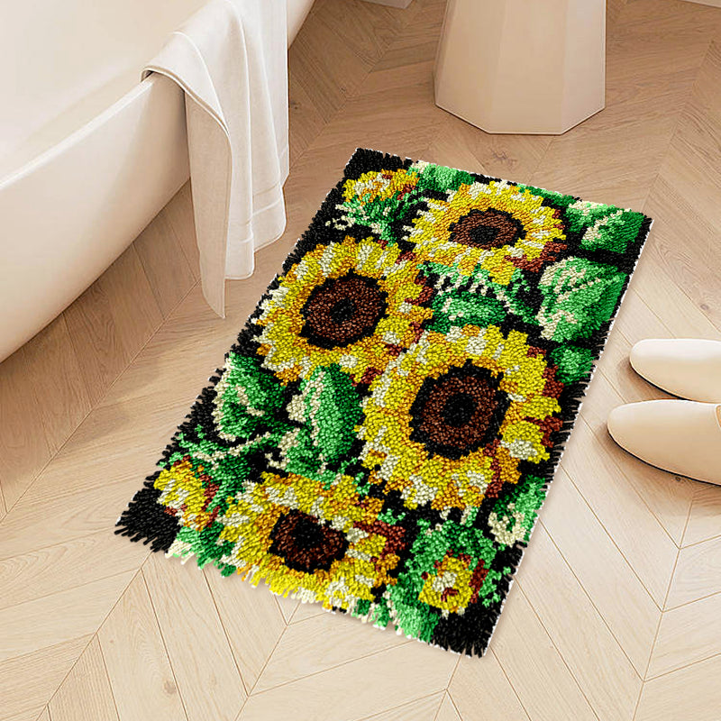 Sunflowers Rug Latch Hook Kits for Beginners