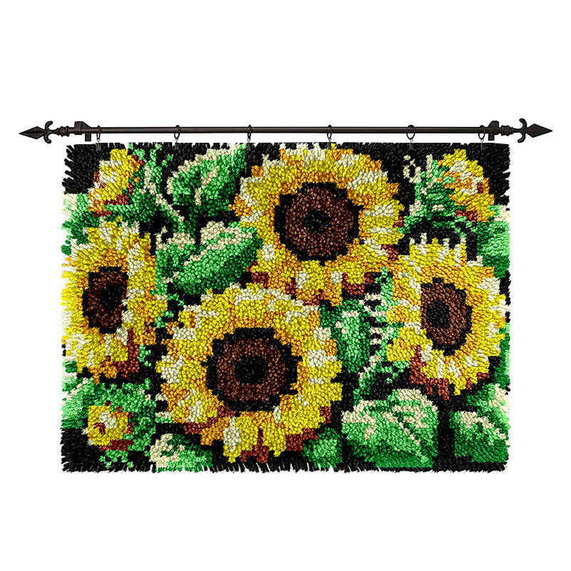 Sunflowers Rug Latch Hook Kits for Beginners
