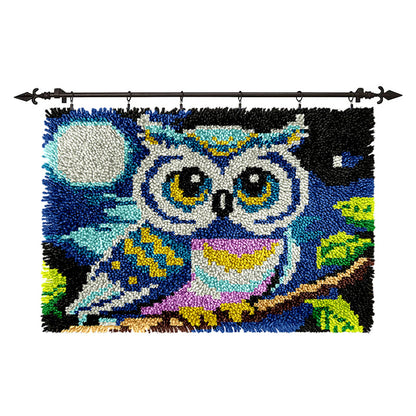 Blue Owl Latch Hook Rug Kit
