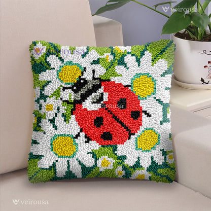 Ladybug Latch Hook Pillow Kit
