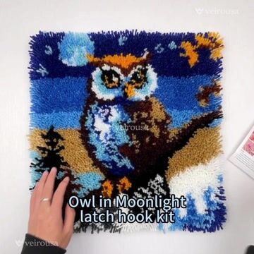 Moonlight Owl - Latch Hook Kit
