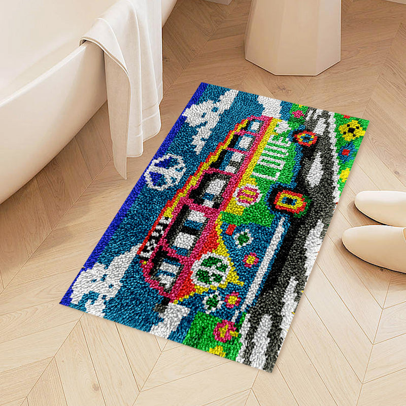 Anti-War Love Bus - Latch Hook Rug Kit