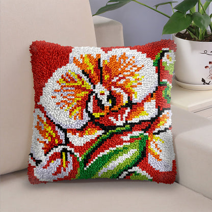 Yellow Lily Latch Hook Pillow Kit