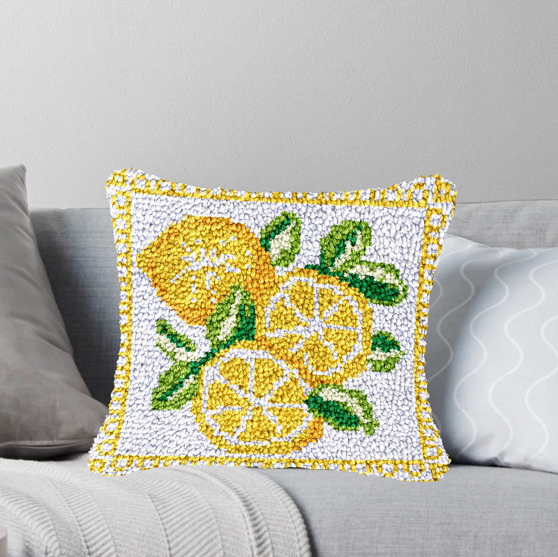 Kit de coussin à crochet « Fraises » pour adultes, débutants et enfants