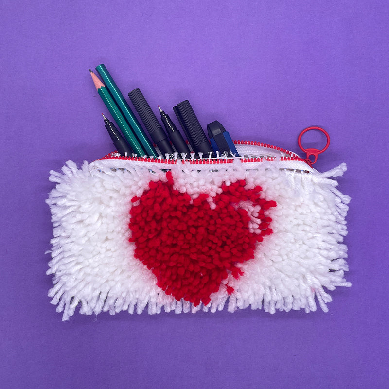 Strawberry, Banana and Heart - Pencil Case Latch Hook Kits