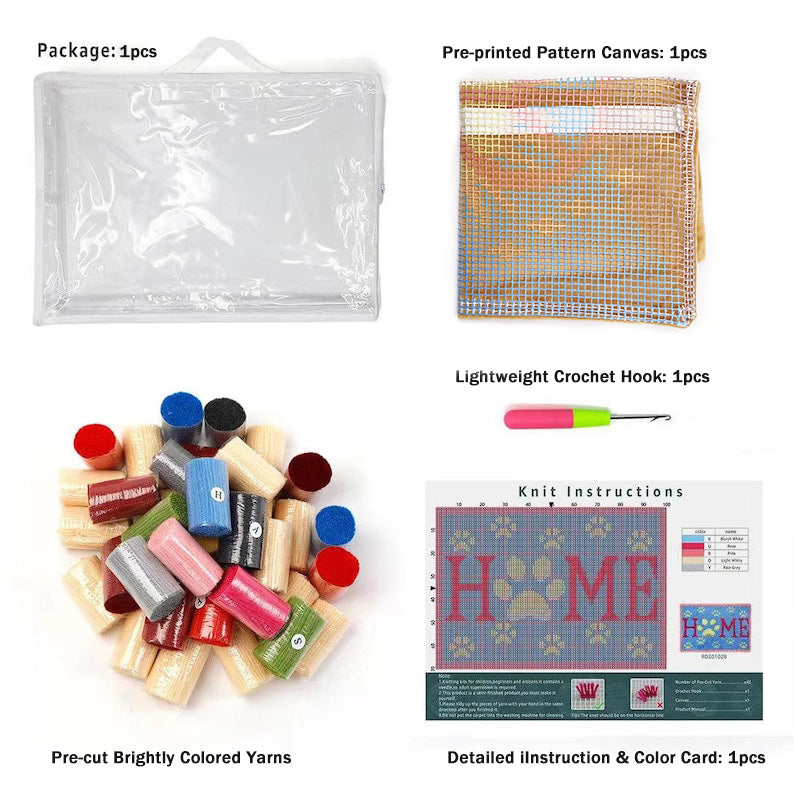 Kit de coussin à crochet en forme d'avocat pour adultes, débutants et enfants