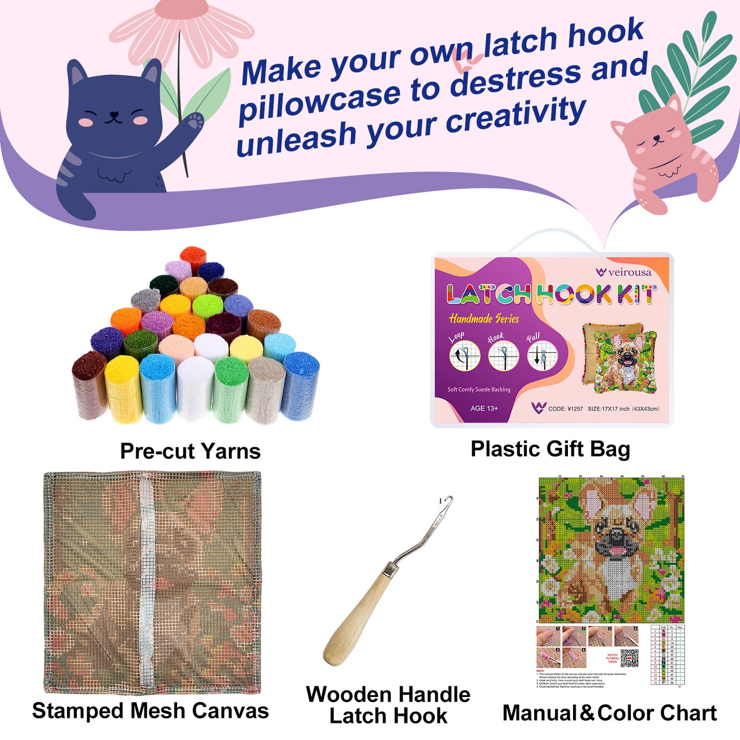 Pet Paw-some: Personalized Latch Hook Pillowcase Kit for Your Fur-Babies!