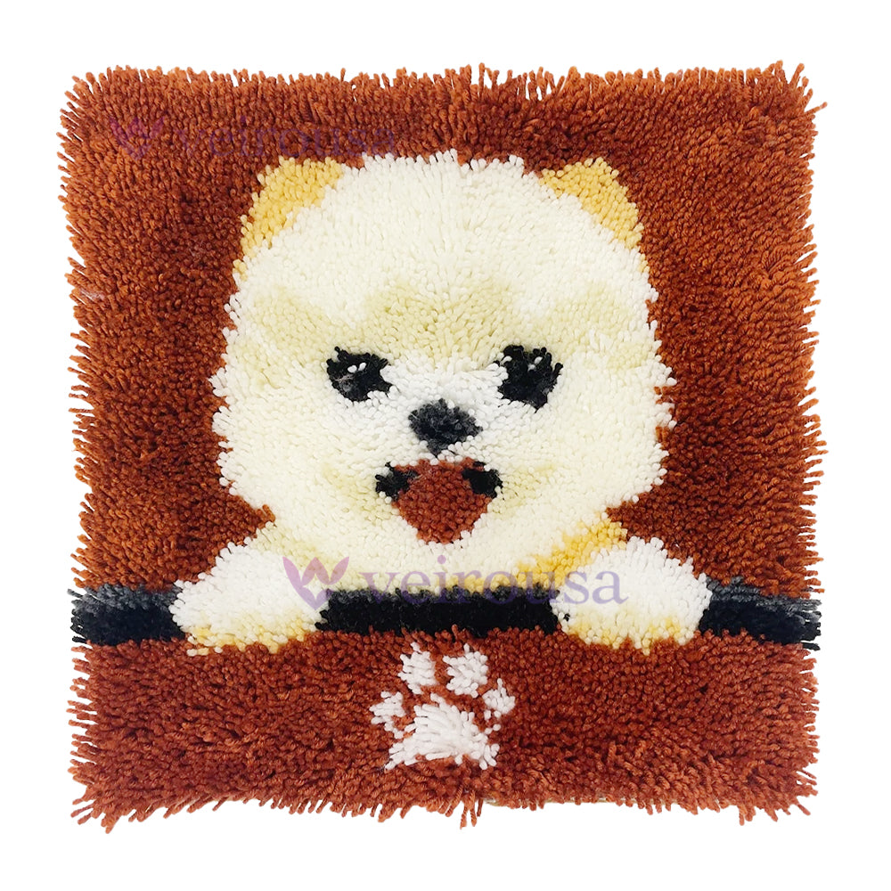 Pomeranian Puppy - Latch Hook Pillow Kit