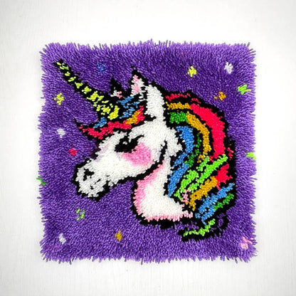 Unicorn Princess Latch Hook Pillow Kit
