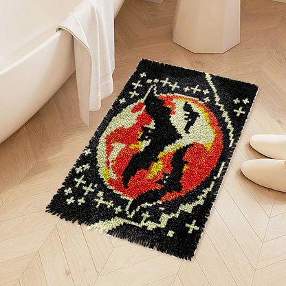 Halloween Bats Latch Hook Rug Kit