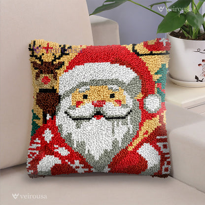 Santa Claus Christmas Latch Hook Pillow Kit
