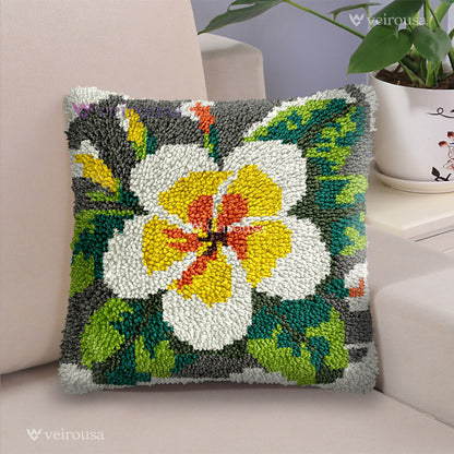 Frangipani Latch Hook Pillow Kit