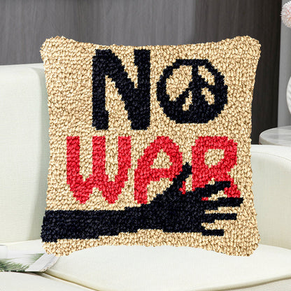No War Design Latch Hook Pillow Kit