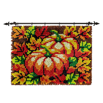 Fall Harvest Pumpkin Latch Hook Rug Kit