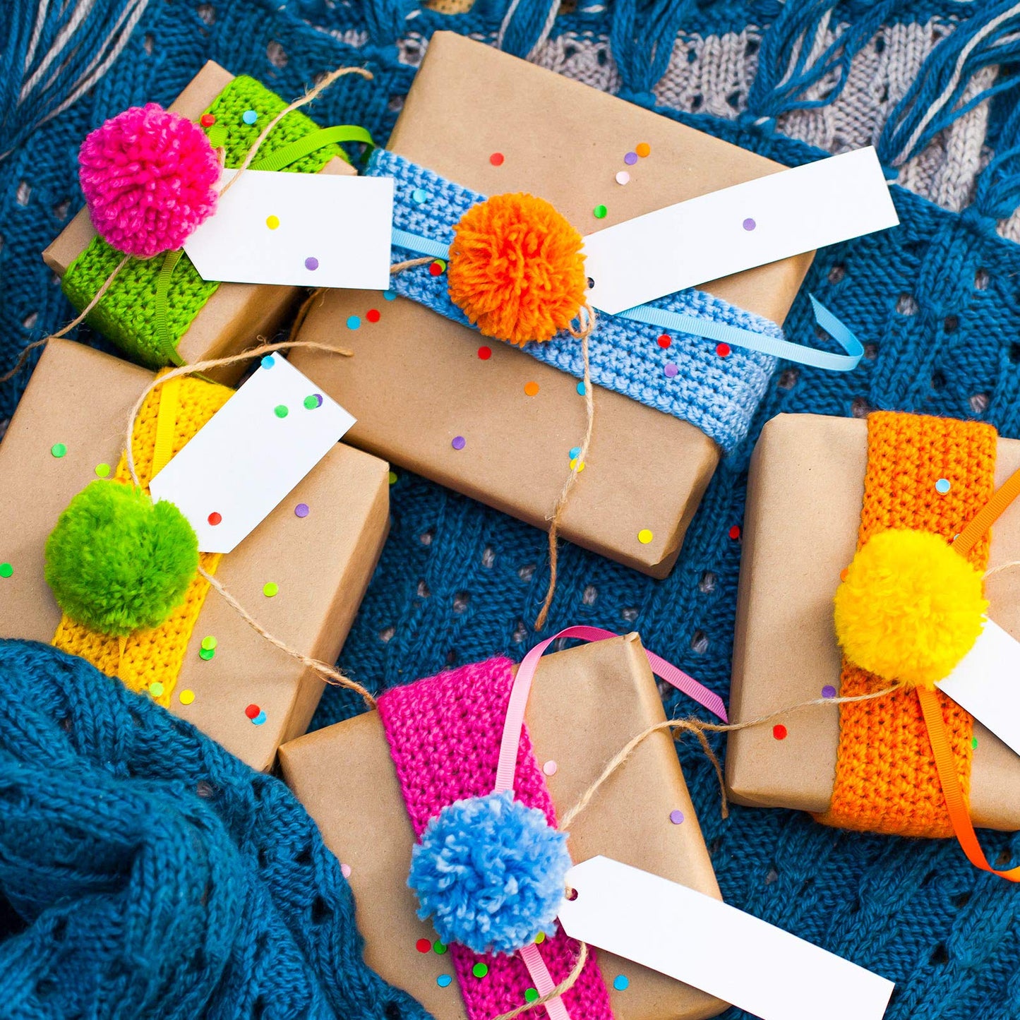 30 Pcs 15 Colors 4-Ply Latch Hook Pre-cut Yarn for DIY Craft Projects