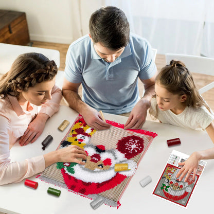 Merry Christmas Latch Hook Pillow Kit