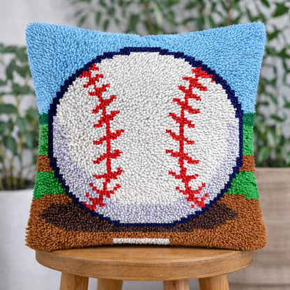 Veirousa Baseball Latch Hook Pillow Kit
