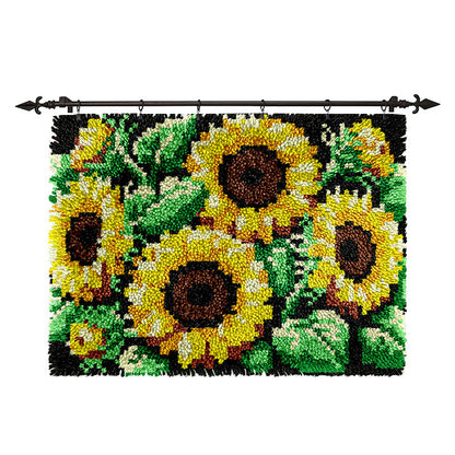 Veirousa Blooming Sunflowers Latch Hook Rug Kit