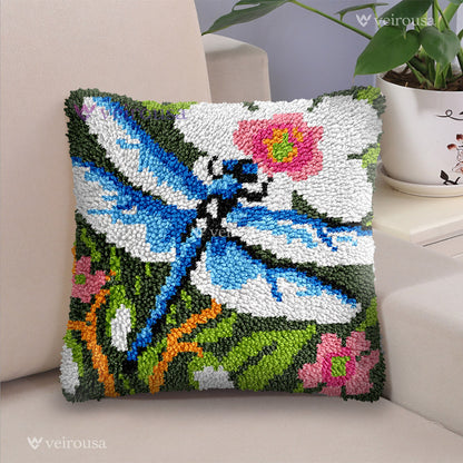 Veirousa Dragonfly in The Pond Latch Hook Pillow Kit