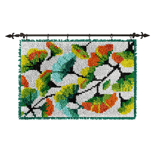 Veirousa Ginkgo Leaf Latch Hook Rug Kit