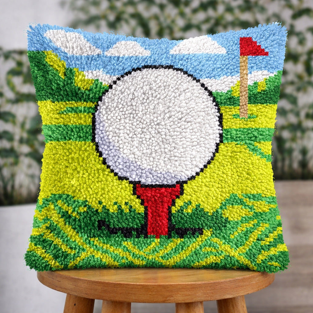 Veirousa Golf Latch Hook Pillow Kit