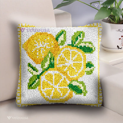 Veirousa Lemon Latch Hook Pillow Kit