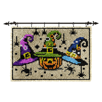 Veirousa Witch's Hats Halloween Latch Hook Rug Kit